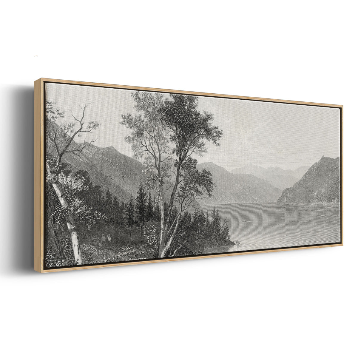Lake George - Floater Framed Canvas Print