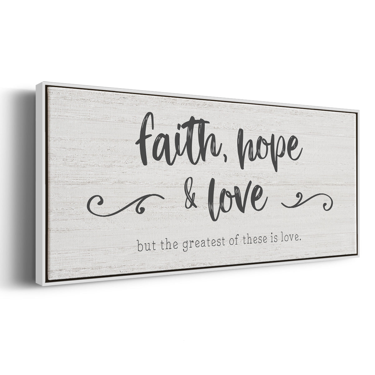 Greatest is Love - Floater Framed Canvas Print