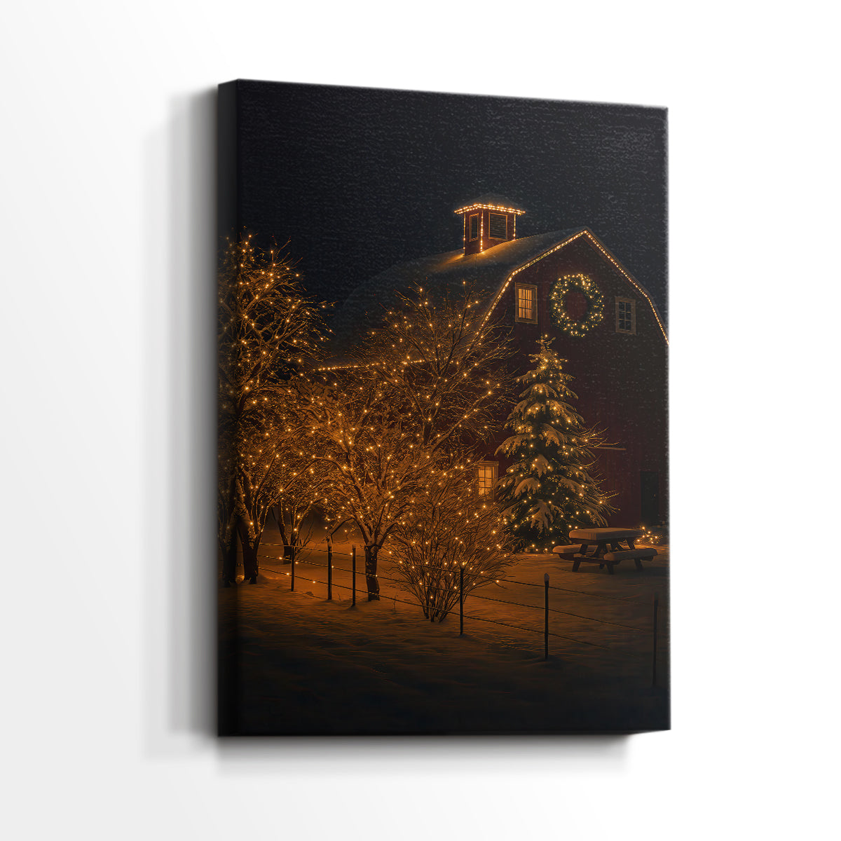 Warm Lantern Star at Dusk - Canvas Art Print