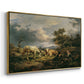 Young Peasant Couple Resting in the Field, 1829 - Floater Framed Canvas Print