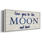 Moon and Back - Floater Framed Canvas Print