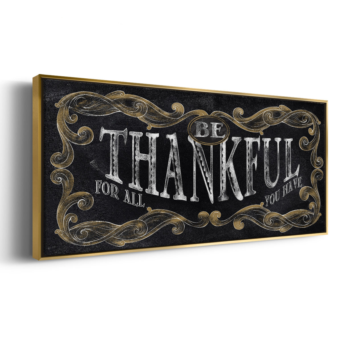 Be Thankful - Floater Framed Canvas Print