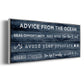 Navy Ocean - Floater Framed Canvas Print