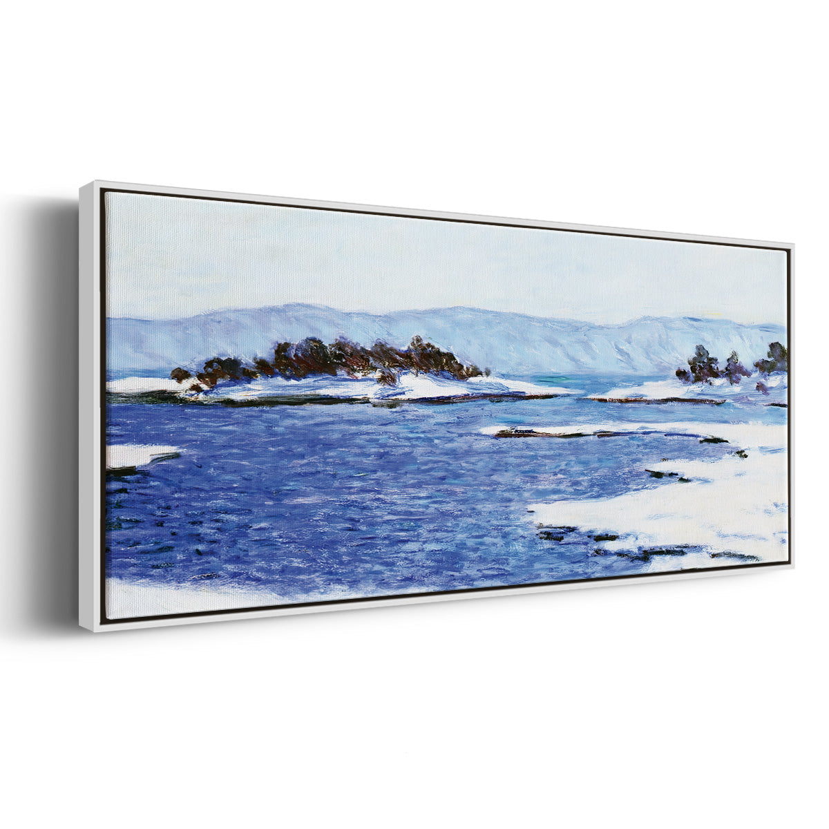 The Banks of the Fjord at Christiania, 1895 - Floater Framed Canvas Print