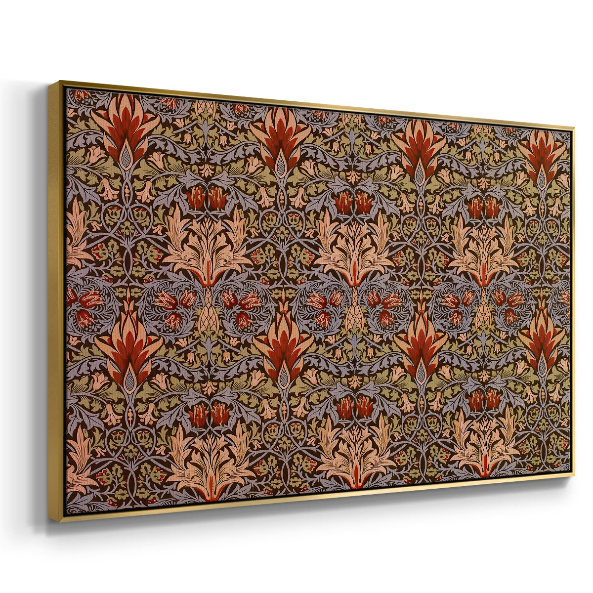Snakeshead - Red/Cumin, c. 1876 - Floater Framed Canvas Print