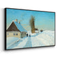 Shoveling Snow on a Beautiful Winter Day, c. 1898 - Floater Framed Canvas Print