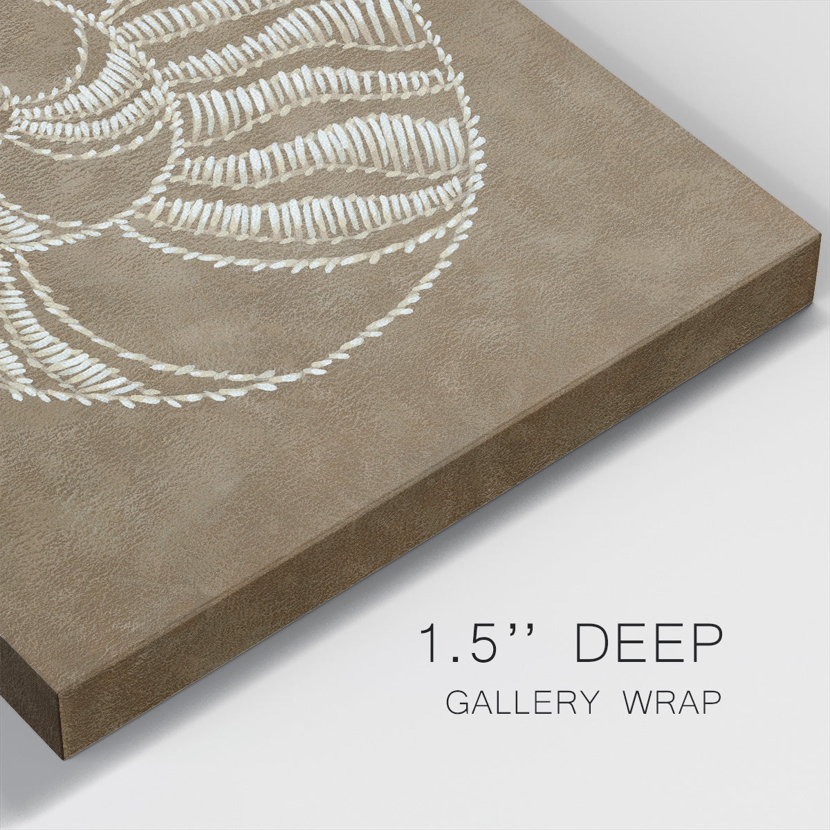 Embroidered Shells II - Canvas Art Print
