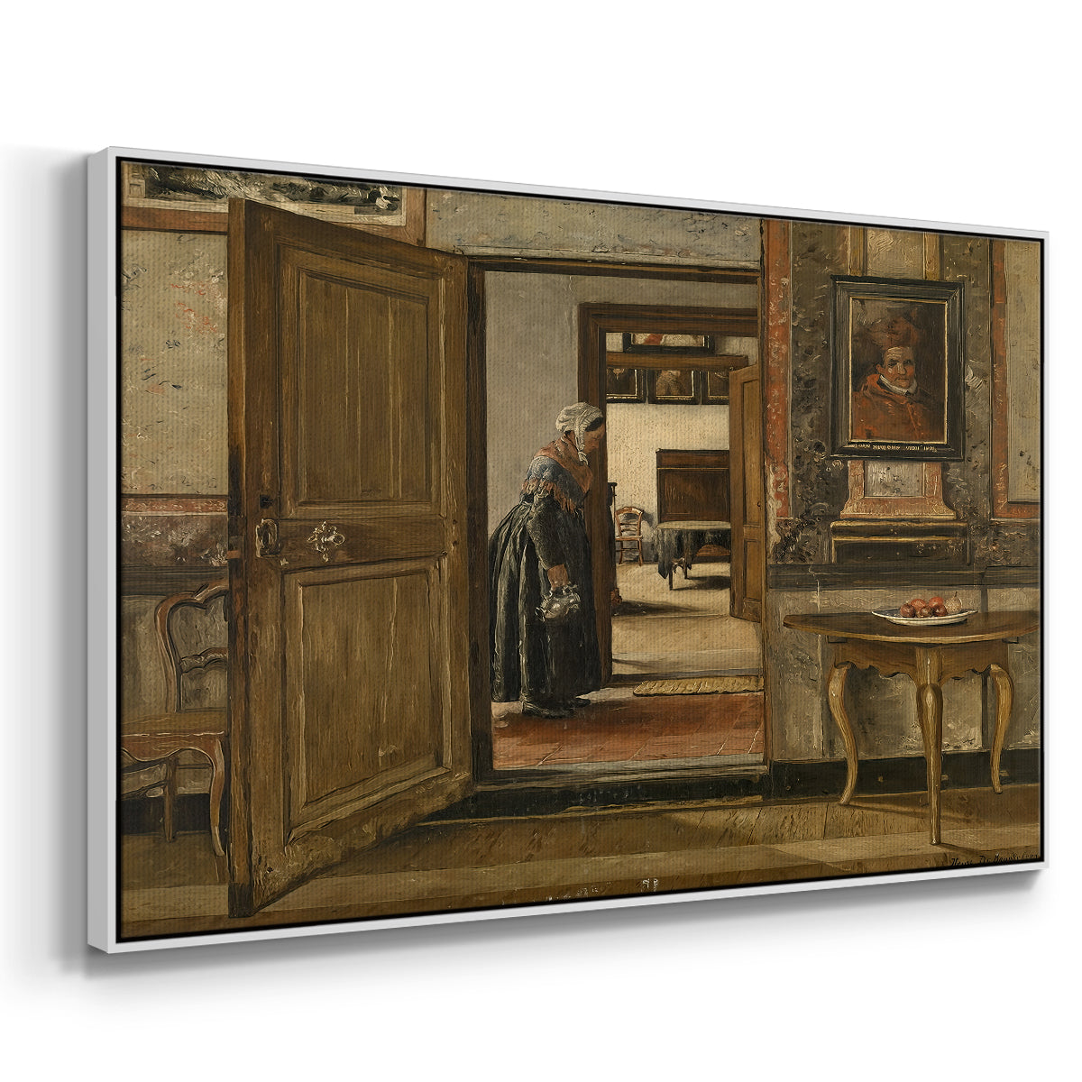 Interior of the Terninck Institution in Antwerp, 1884 - Floater Framed Canvas Print