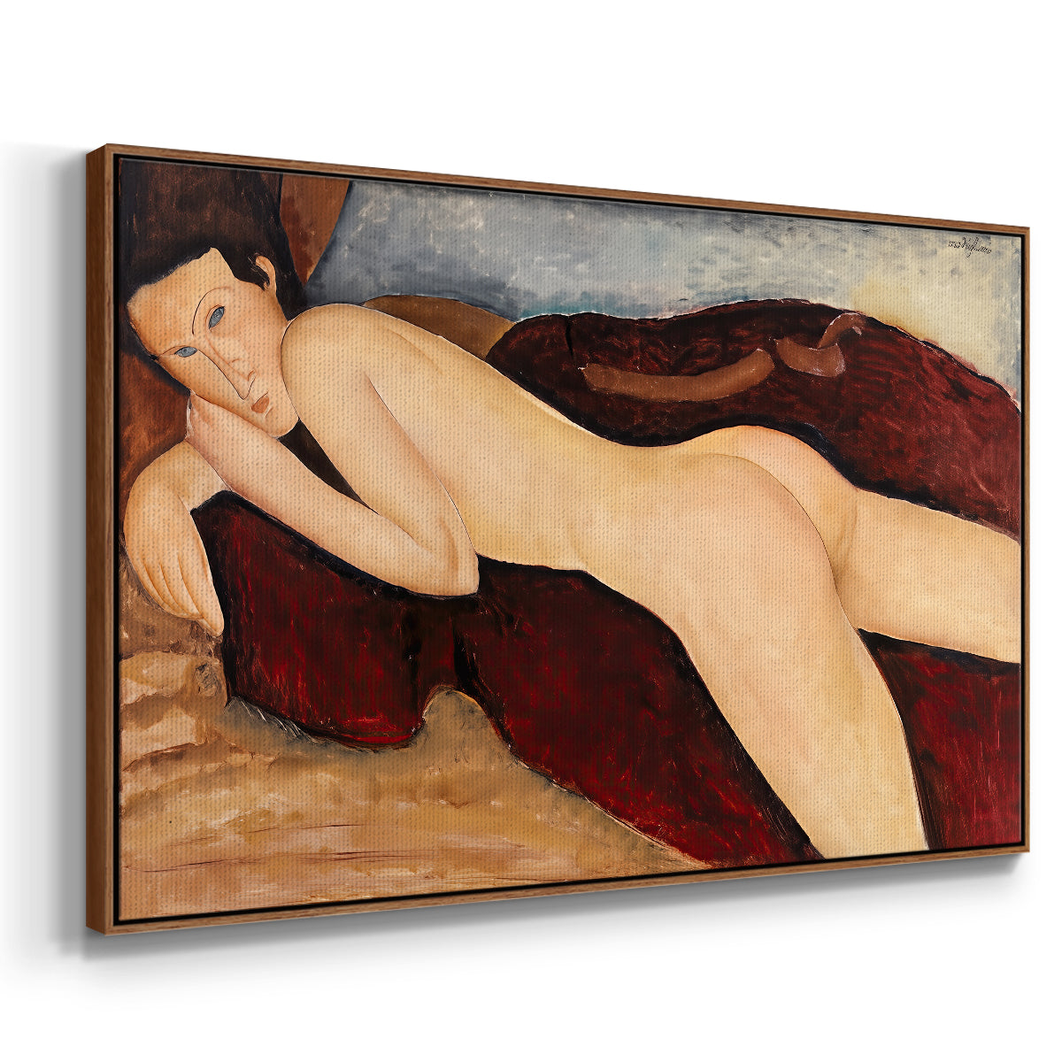 Reclining Nude from the Back (Nu couché de dos), c. 1917 - Floater Framed Canvas Print