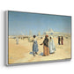 View from the Desert of Cairo with Citadel and Mamluk Tombs in the Background, c. 1889-1890 - Floater Framed Canvas Print