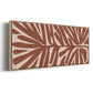 Terra Cotta Block Palms IV - Floater Framed Canvas Print
