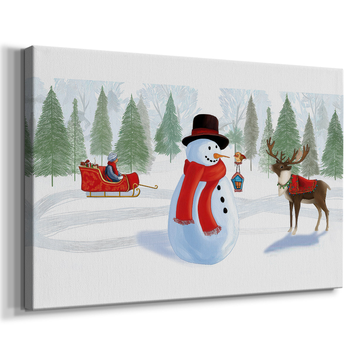 Pearled Village Serenade - Canvas Art Print