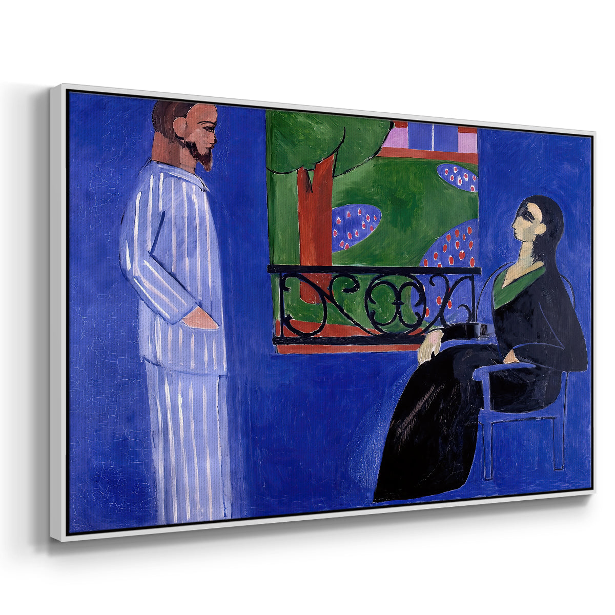 The Conversation, c. 1908-1912 - Floater Framed Canvas Print