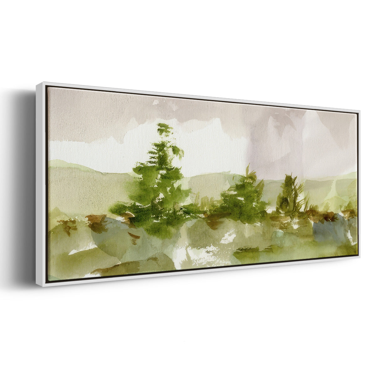 Morning Retreat I - Floater Framed Canvas Print