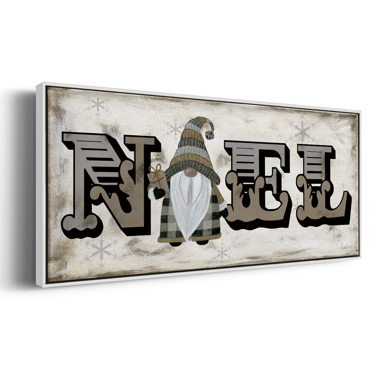 Winter Wonderland Friend Noel - Floater Framed Canvas Print