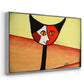 Picasso's Cat–El Gato - Floater Framed Canvas Print