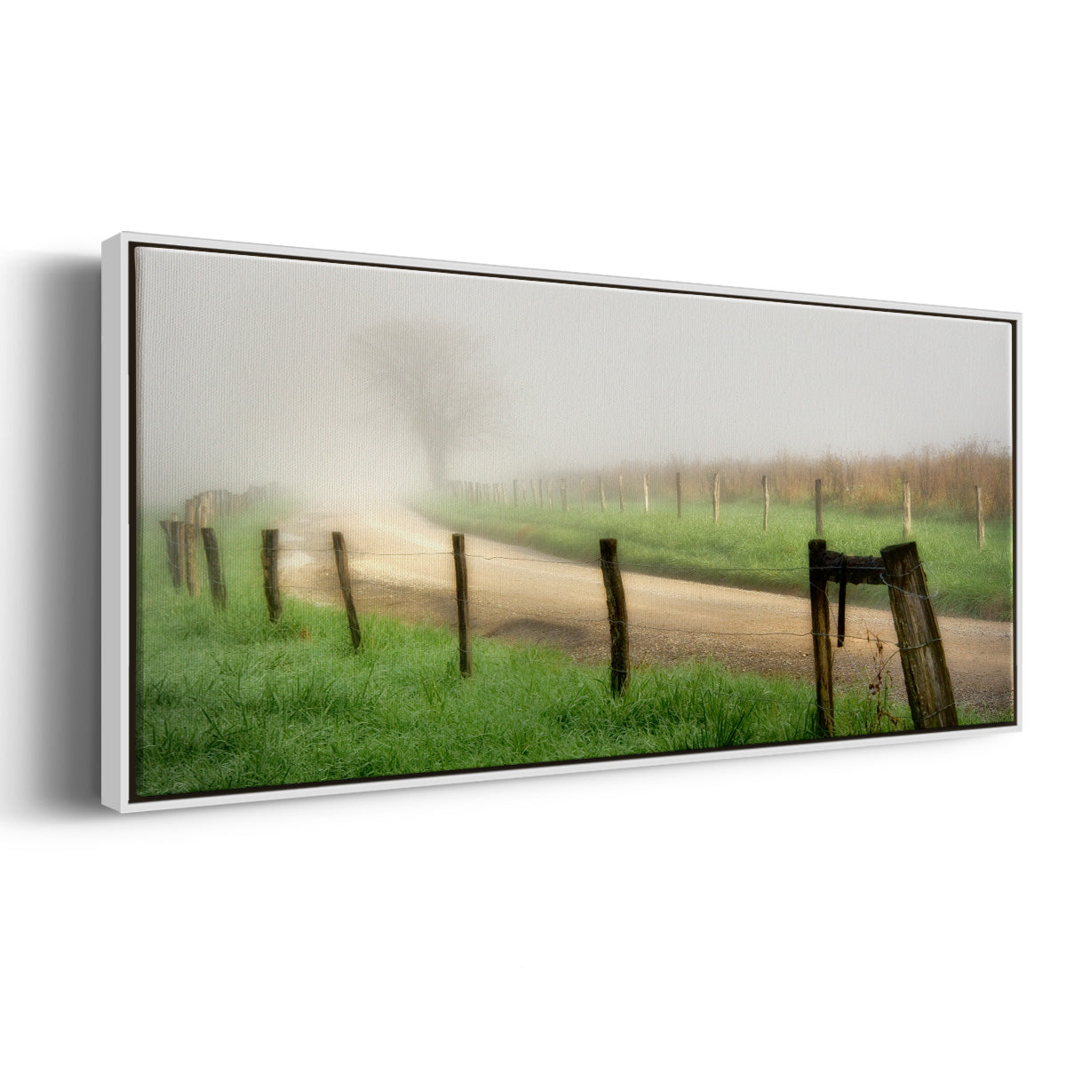 Around the Bend - Floater Framed Canvas Print