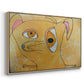 Cubist Dog with Stars (Student Art) - Floater Framed Canvas Print