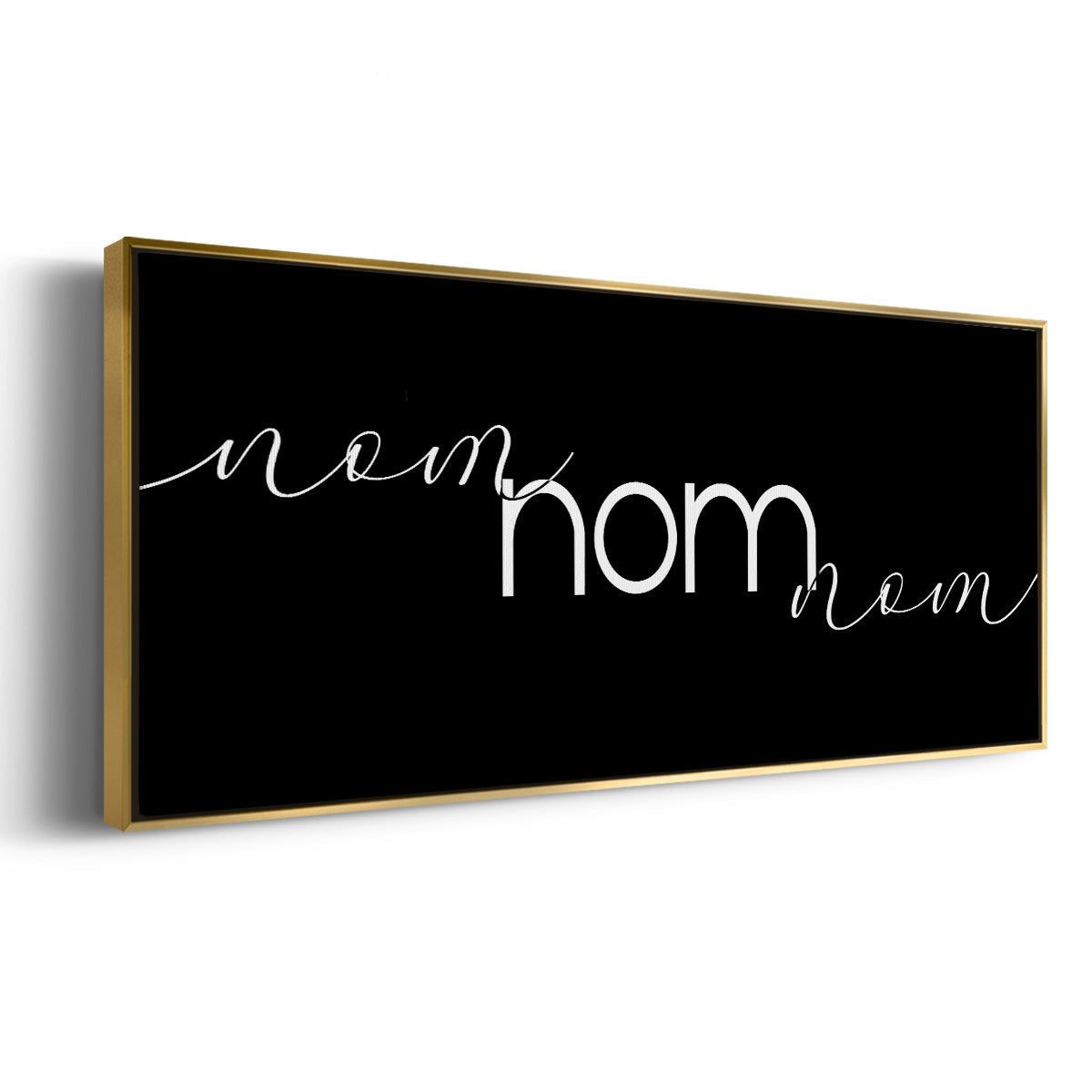 Nom Nom Nom - Floater Framed Canvas Print