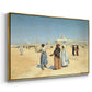 View from the Desert of Cairo with Citadel and Mamluk Tombs in the Background, c. 1889-1890 - Floater Framed Canvas Print