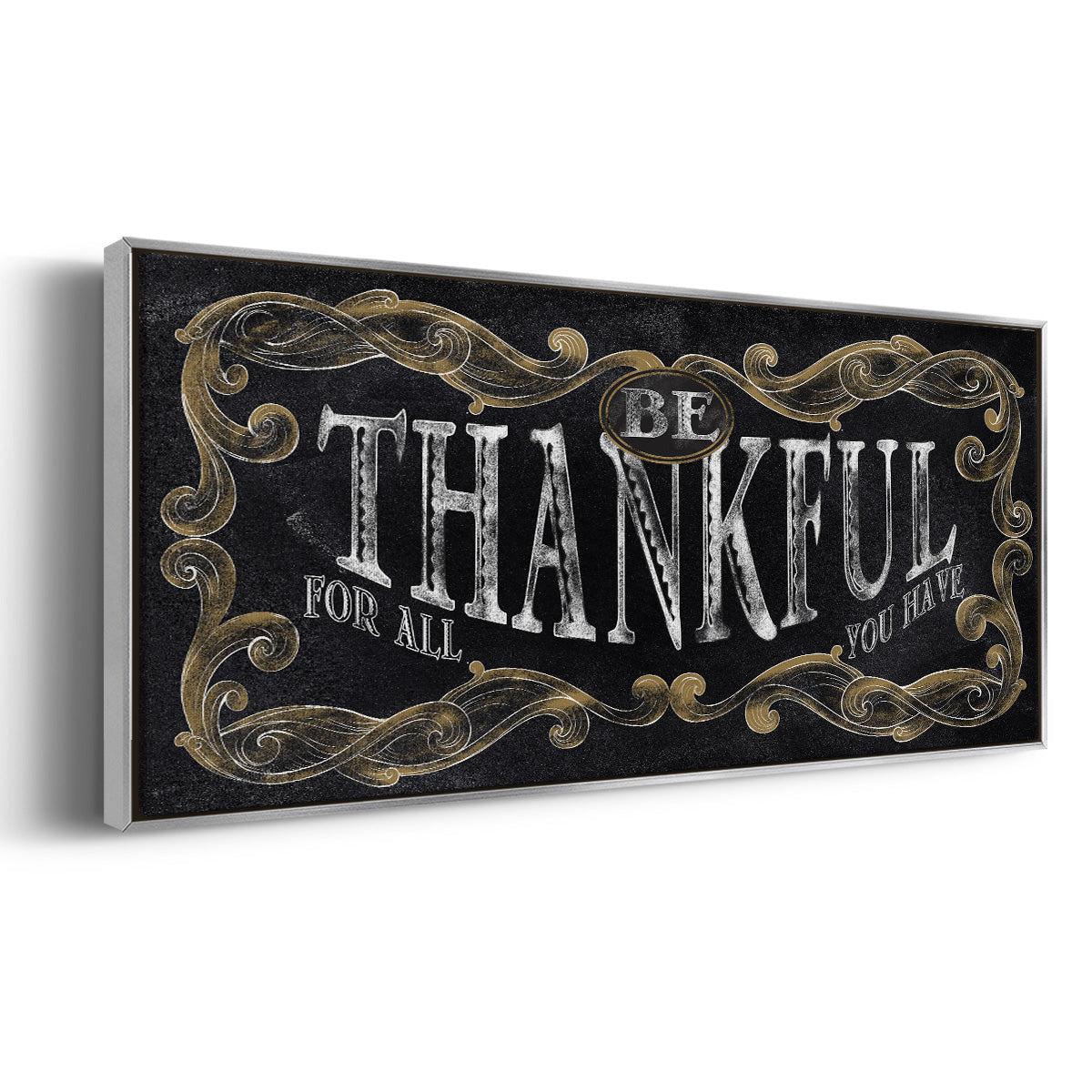 Be Thankful - Floater Framed Canvas Print