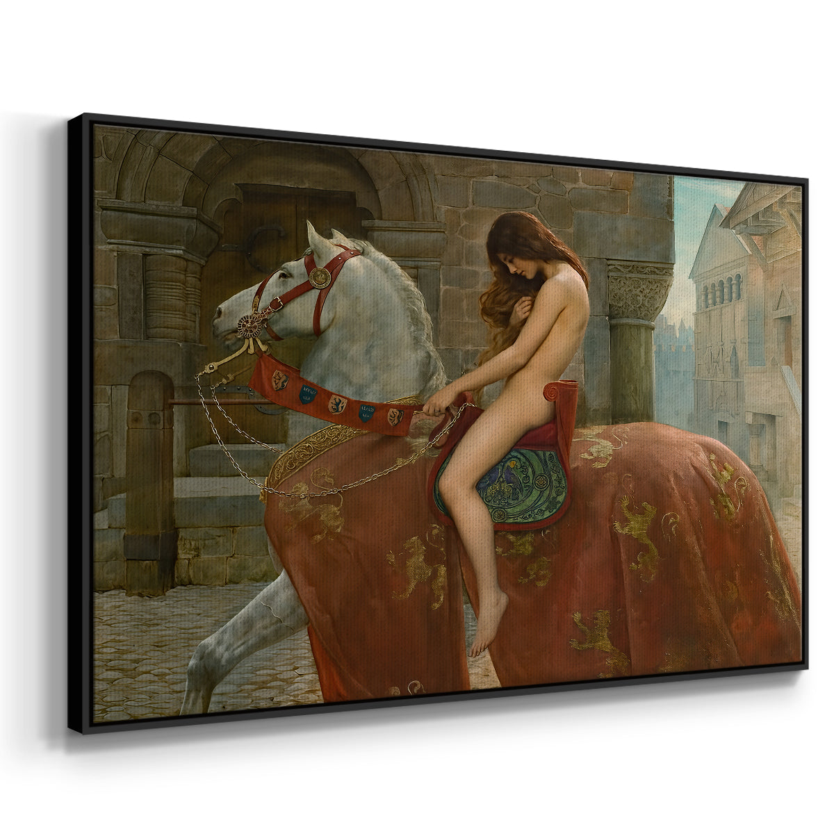 Lady Godiva, 1898 - Floater Framed Canvas Print