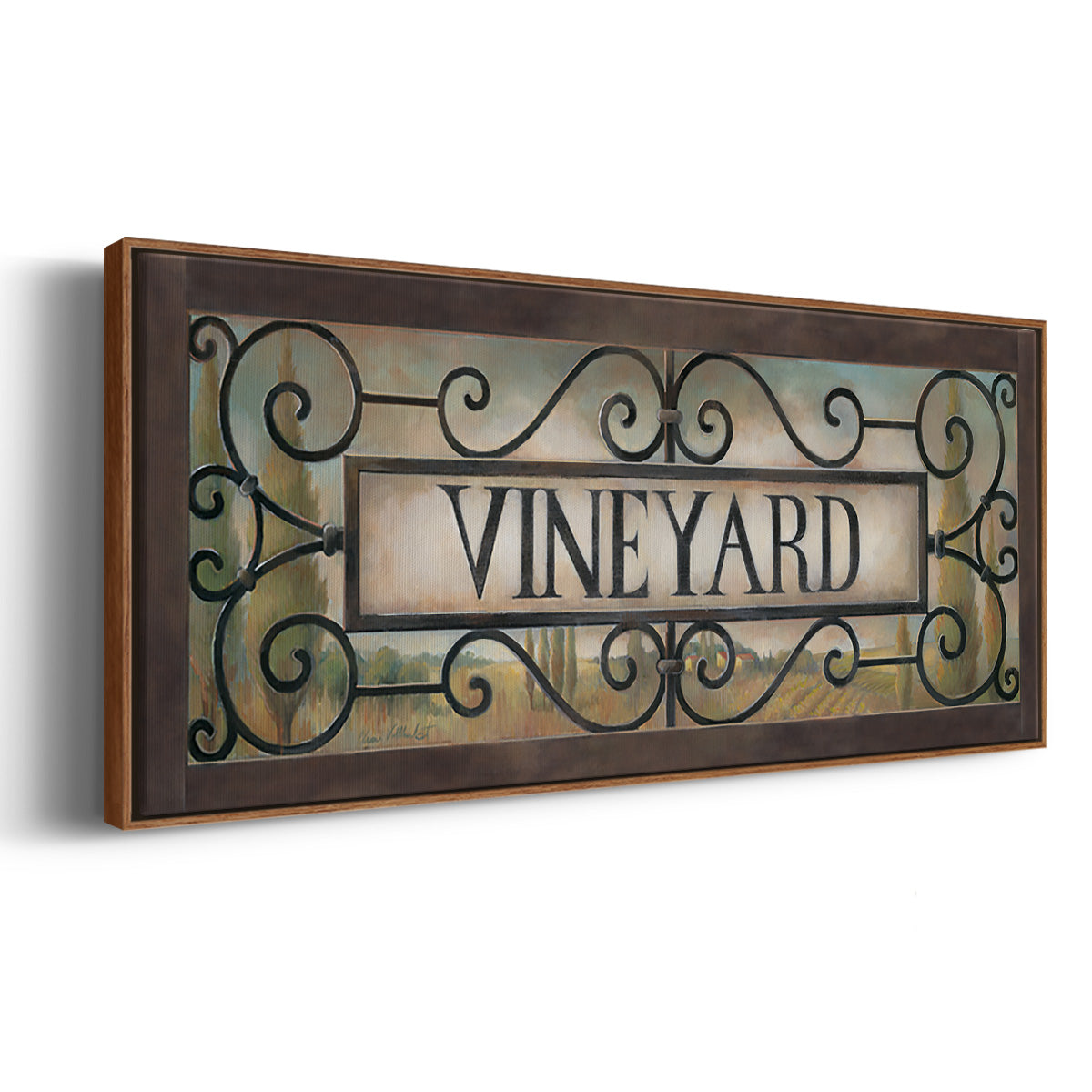 Vineyard - Floater Framed Canvas Print