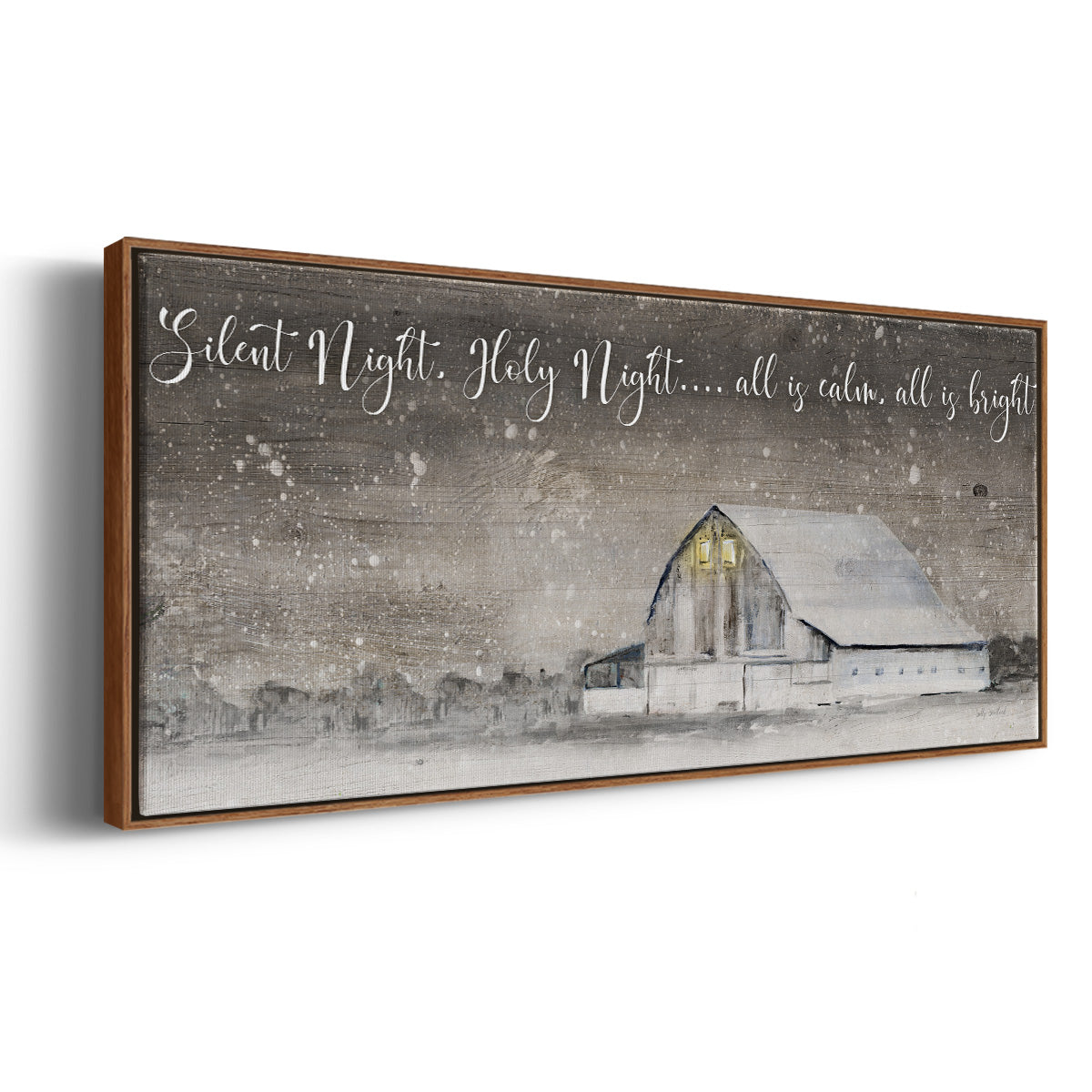 Silent Night - Floater Framed Canvas Print