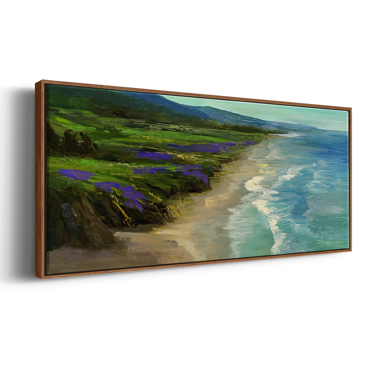 Montara Beach - Floater Framed Canvas Print
