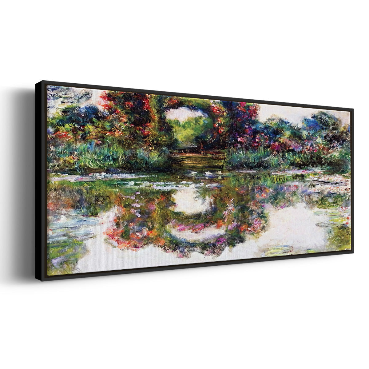 Rose Flowered Arches at Giverny, 1913 - Floater Framed Canvas Print