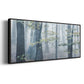 Chalky Misty Autumn Forest View - Floater Framed Canvas Print