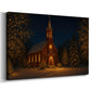 Warm Lantern Serenade of Evergreen - Canvas Art Print