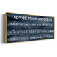 Navy Ocean - Floater Framed Canvas Print