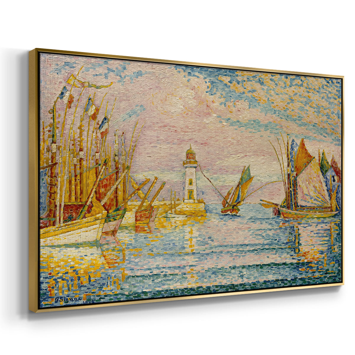 The Lighthouse at Groix, 1925 - Floater Framed Canvas Print