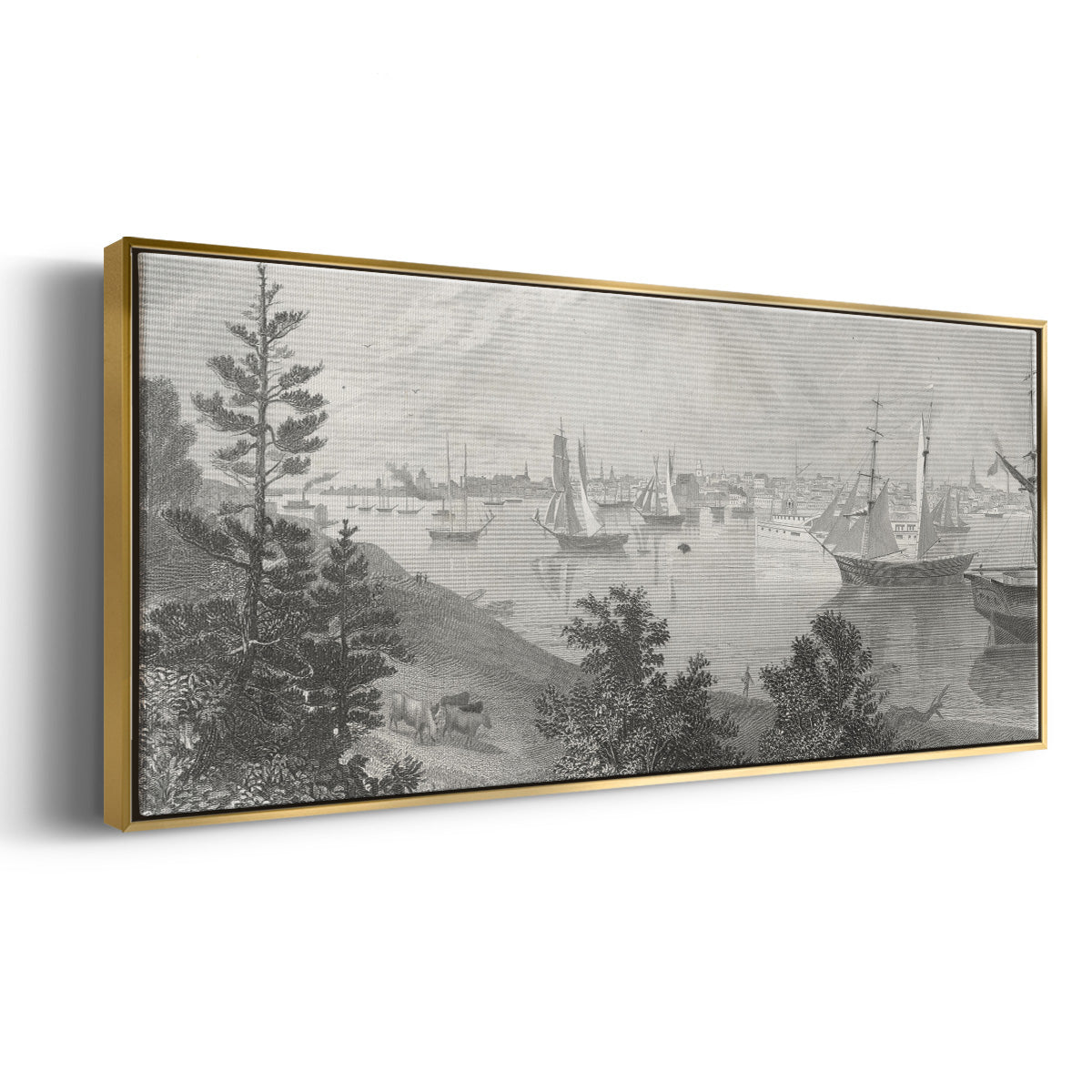 City of Detroit - Floater Framed Canvas Print