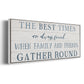 Family and Friends Gather - Floater Framed Canvas Print