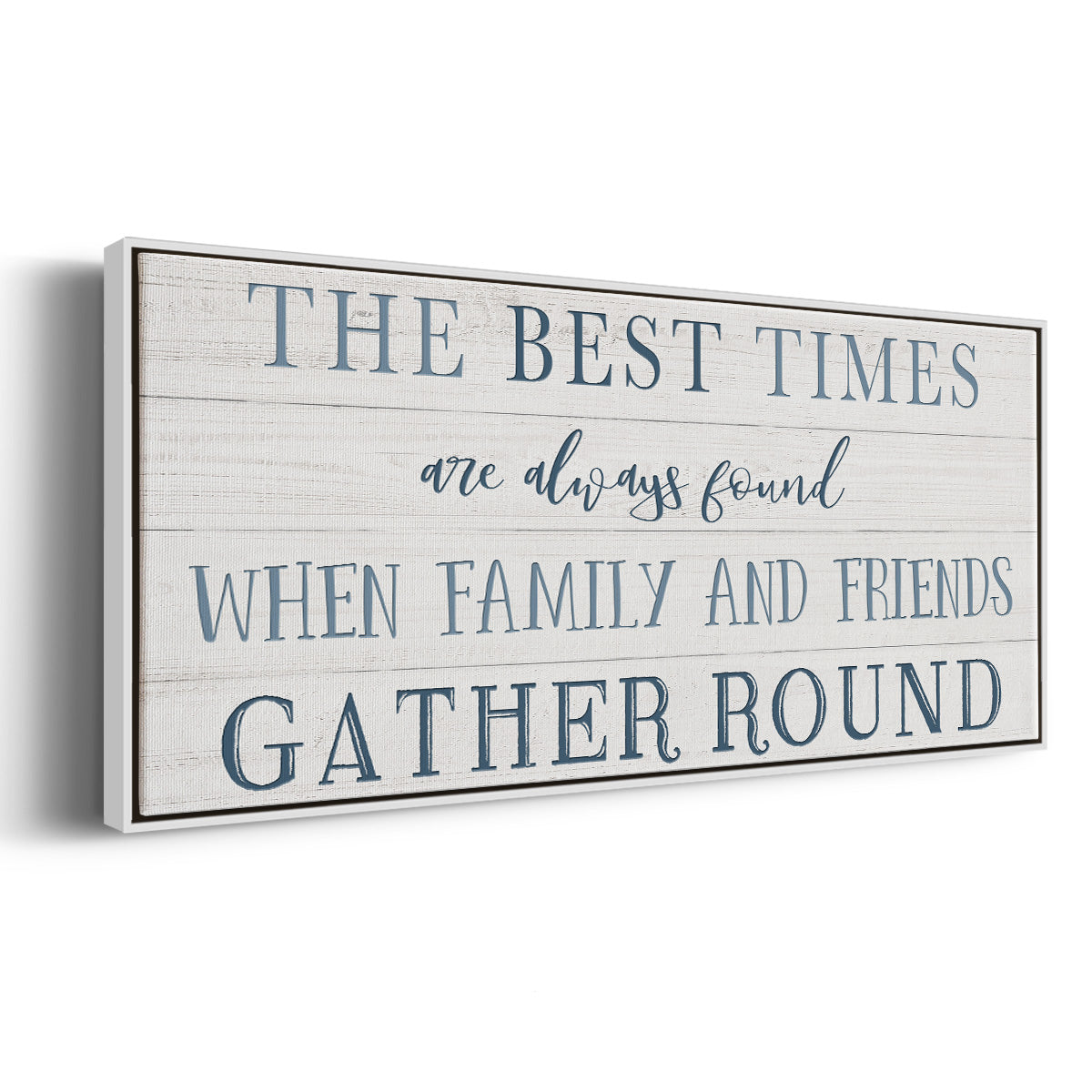 Family and Friends Gather - Floater Framed Canvas Print