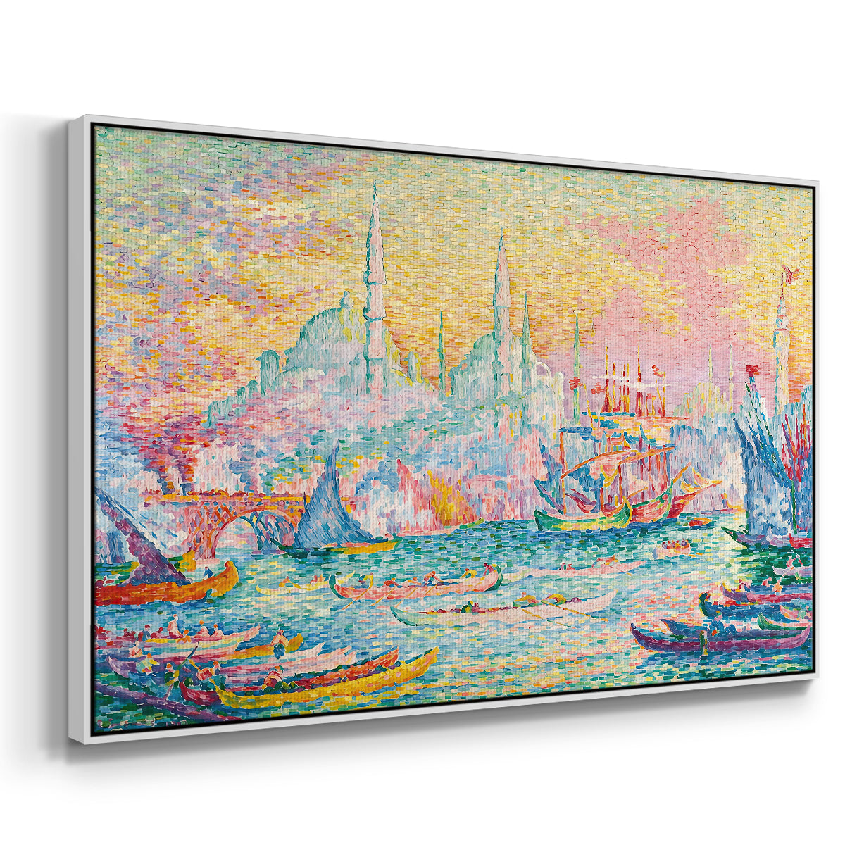 The Golden Horn, Constantinople, 1907 - Floater Framed Canvas Print