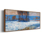 The Seine at Bennecourt in Winter, 1893 - Floater Framed Canvas Print