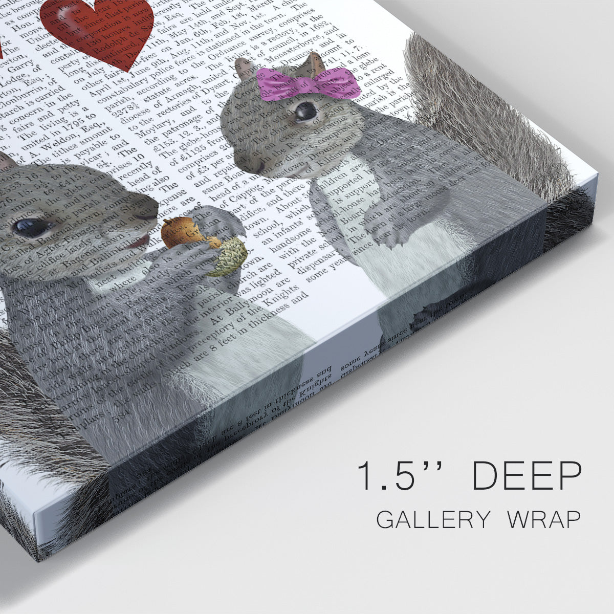 Squirrel Love Premium Gallery Wrapped Canvas - Ready to Hang