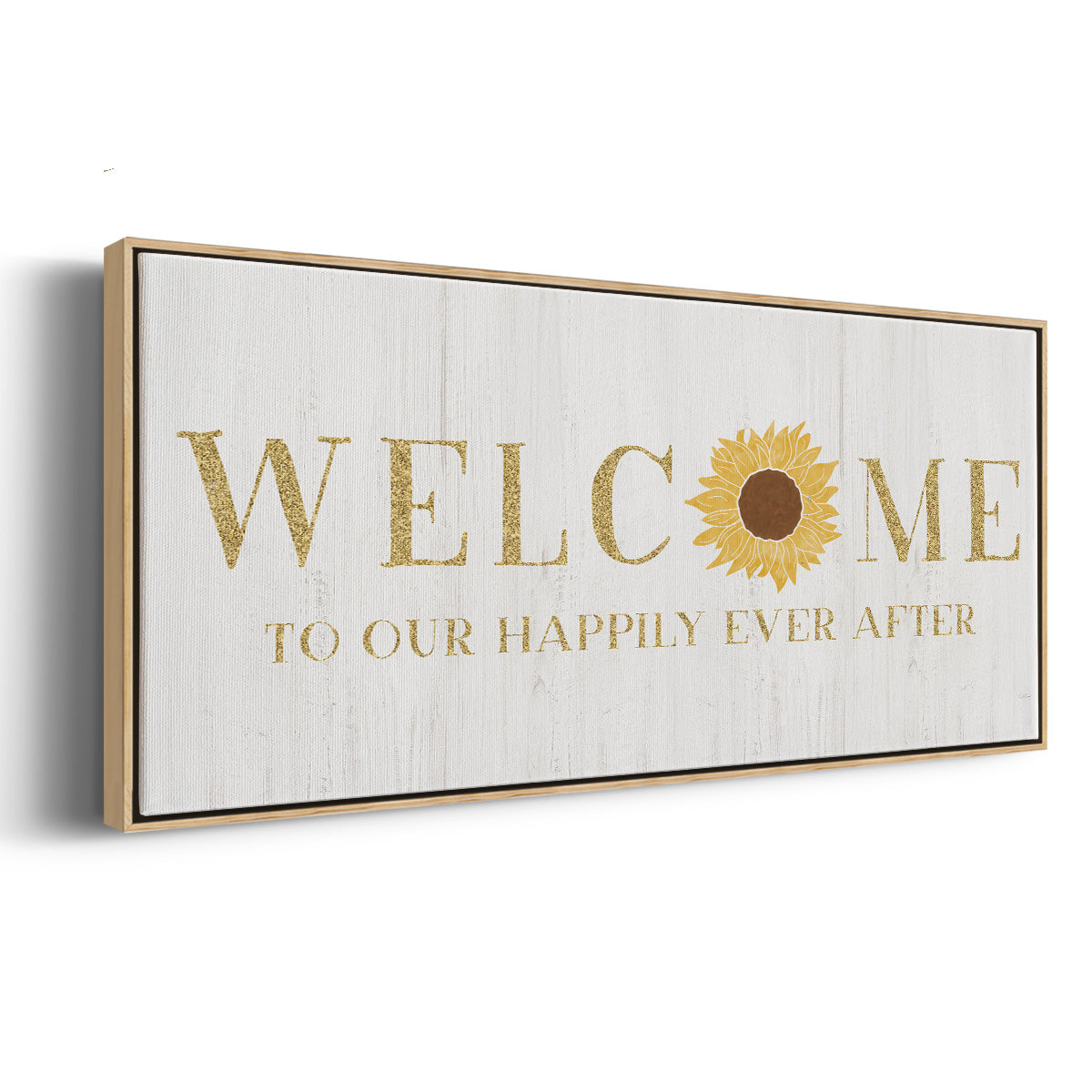 Welcome Happily Ever After - Floater Framed Canvas Print
