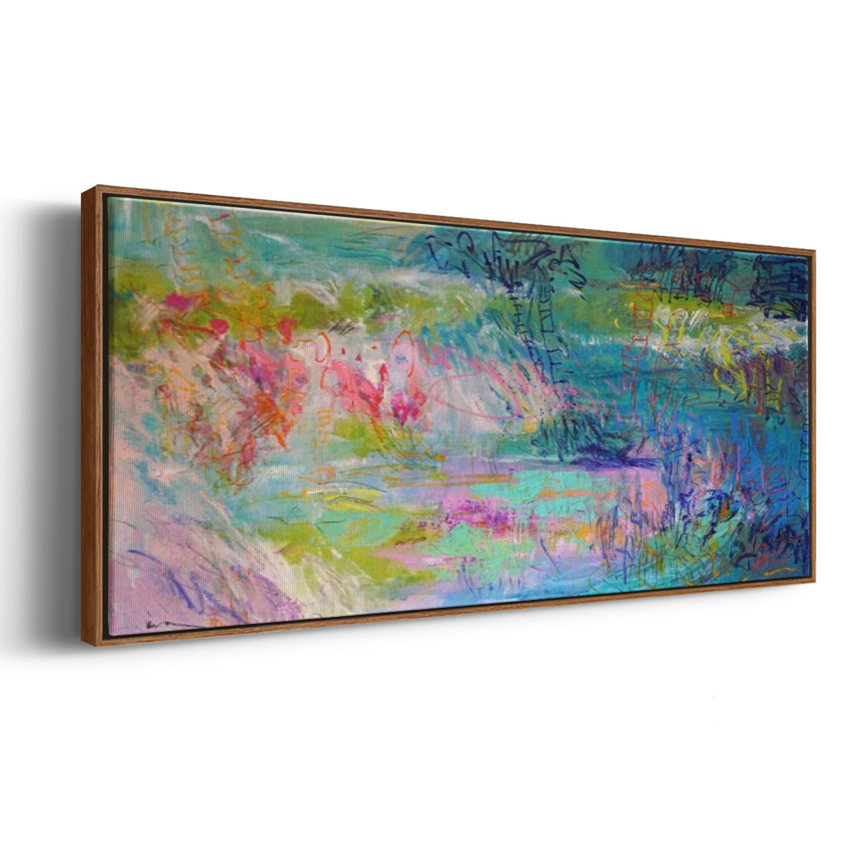 Floating on a Dream - Floater Framed Canvas Print