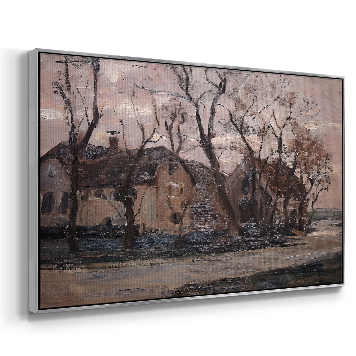 Farm near Duivendrecht in the Evening, c. 1905 - Floater Framed Canvas Print