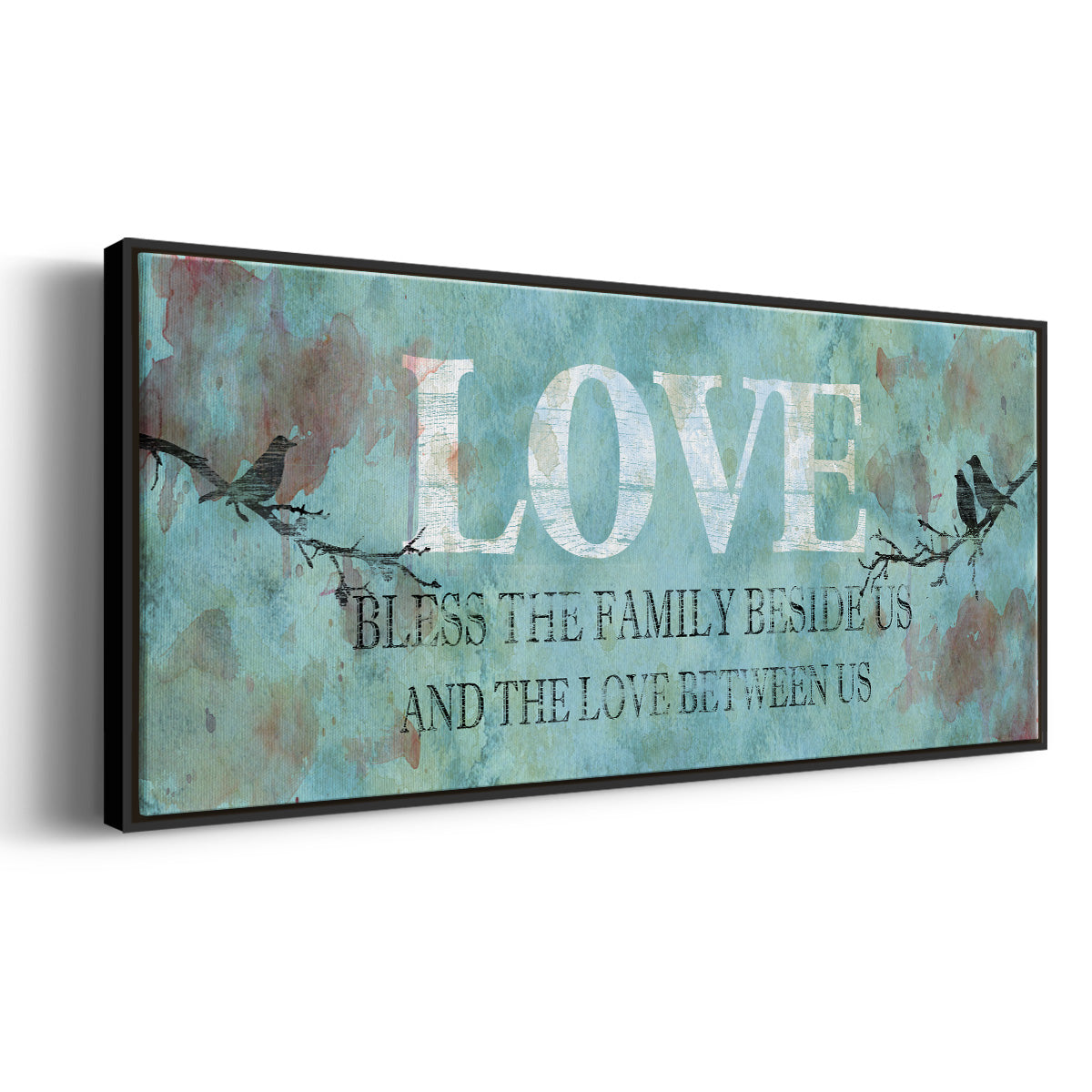 Love Between Us - Floater Framed Canvas Print