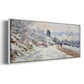 The Road to Vétheuil, Snow Effect, 1879 - Floater Framed Canvas Print