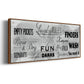 Laundry Rules - Floater Framed Canvas Print
