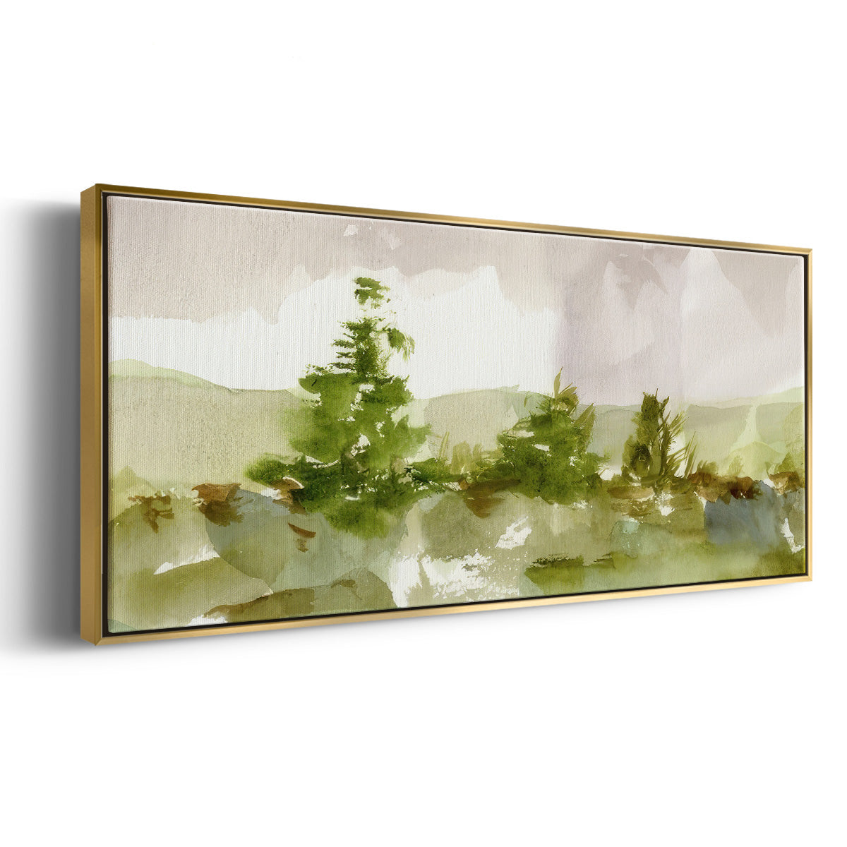 Morning Retreat I - Floater Framed Canvas Print