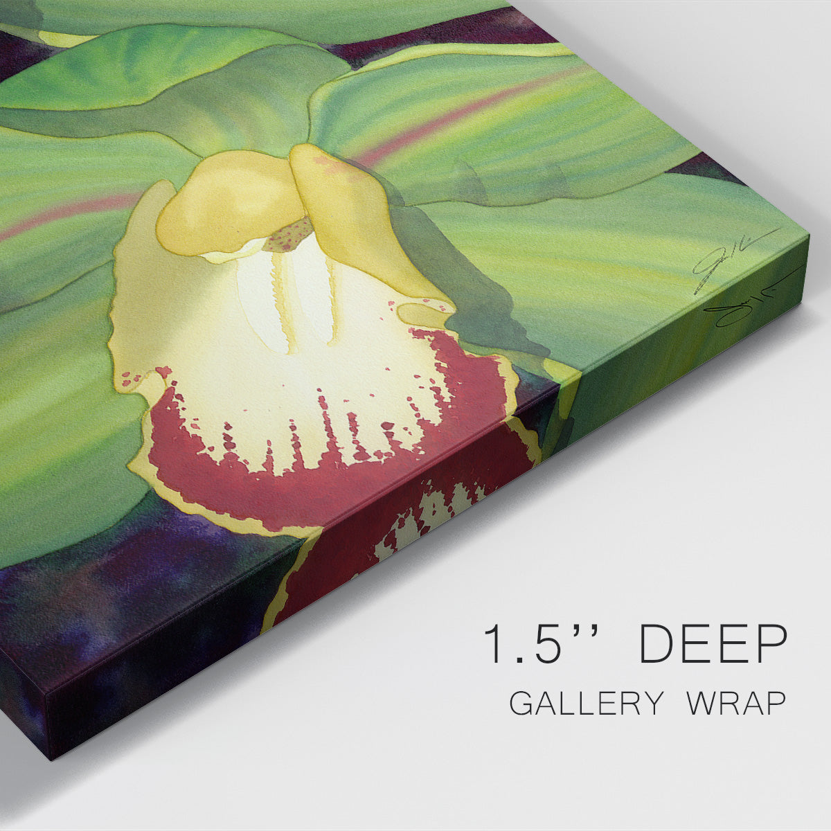 Lime Orchid I Premium Gallery Wrapped Canvas - Ready to Hang