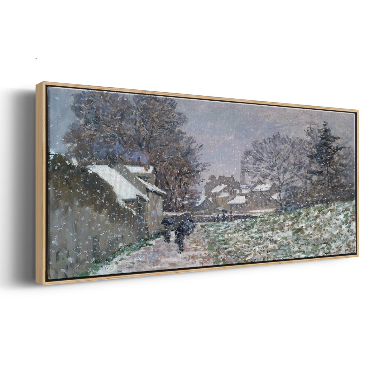 Snow at Argenteuil, 1874 - Floater Framed Canvas Print