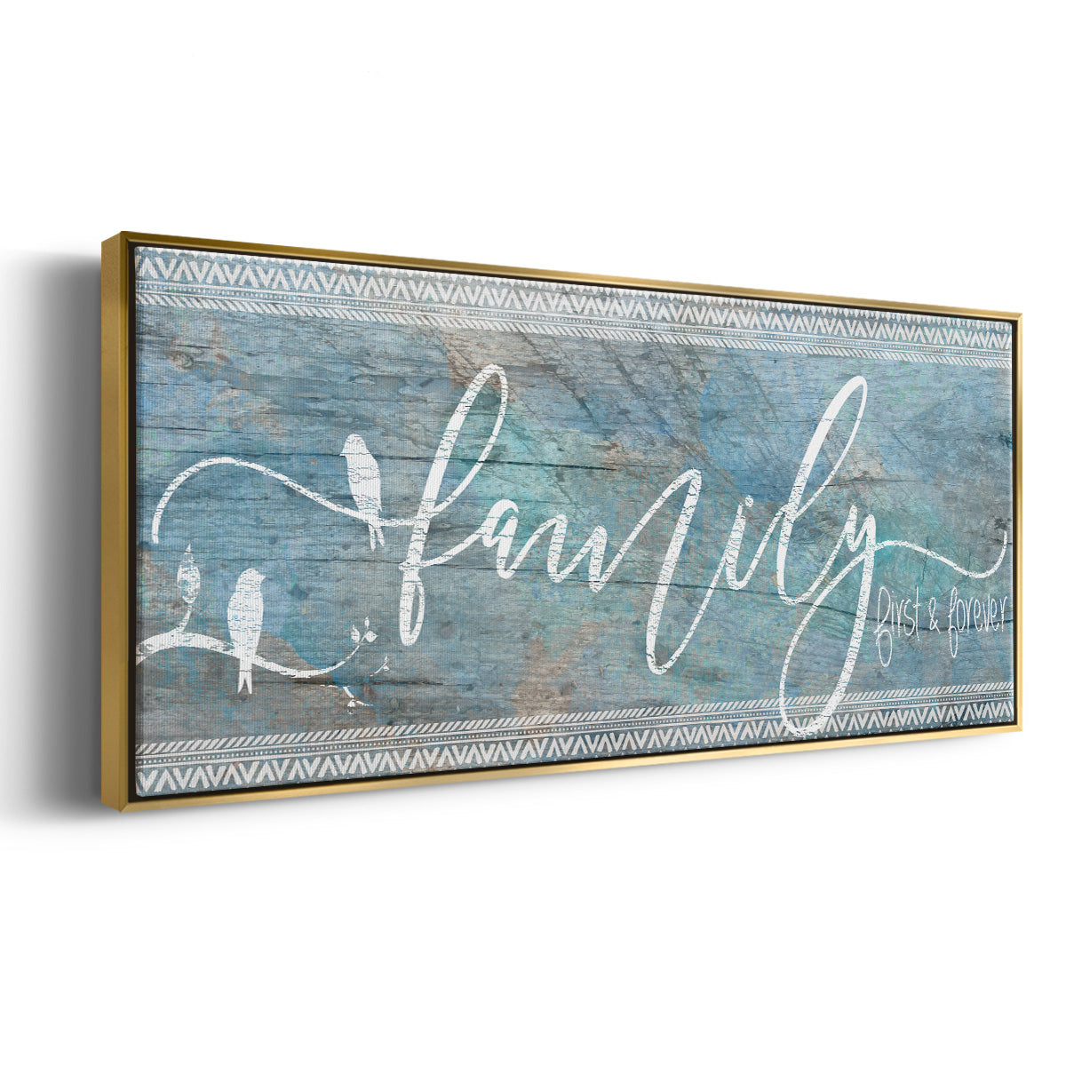 Family First - Floater Framed Canvas Print